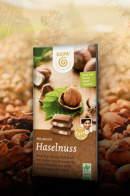 Bio vollmilch Haselnussschokolade, 100g